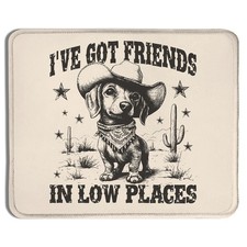 Funny Dachshund Dog Mouse Pad 9.5x7.9 Inch, Dachshund Lover Gifts,Vintage Wes... picture
