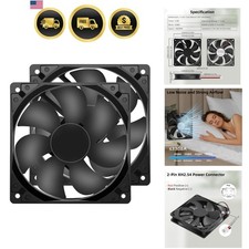 12V DC Fan Strong Quiet 120x120x25mm 12cm Small Cooling Fan 2Pin 2Wire 1600RP... picture