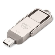 Amazon Basics LS25USBC256G1 256GB USB-C 3.2 Gen 1 Flash Drive 400 Mbps - Silver picture