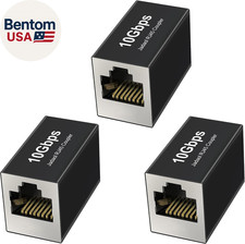 [UL Listed] RJ45 Coupler 10Gbps Shielded, Gold-Plated Contacts, Aluminum Alloy I picture