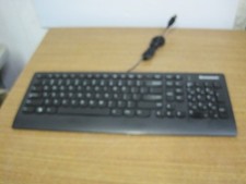 Lot of 4 Lenovo SK-8821 Black Slim USB Wired Desktop PC Keyboard picture