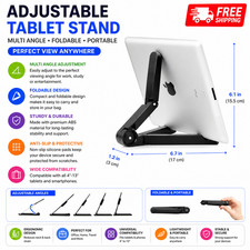 Universal Folding Tablet Stand Adjustable Desktop Holder For iPad Samsung Phone picture