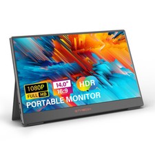 Portable Monitor 14 inch FHD 1080p USB C HDMI Gaming Extend Display with Speaker picture