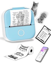 Ponek Mini Sticker Printer - T02 Sticker Maker Machine AI Smart APP T02-BU picture
