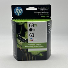 04/2024 Genuine HP 63XL Black + 63 Color Ink Cartridge Combo Pack L0R48AN OEM picture