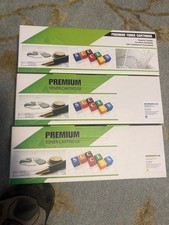 Premium Toner Cartridge Ink. TN221/225. 3 Pieces, 1 each Magenta, Cyan, Yellow picture