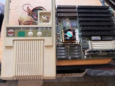 Vintage ECS AL486 Baby AT Motherboard Socket 3 Intel i486 + Front Bezel picture