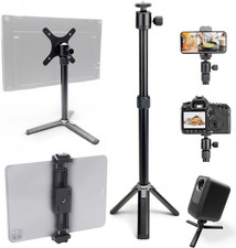 Metal Portable Monitor Tablet Stand Tripod, Adjustable Height & Angle picture