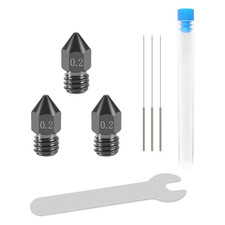 3 Pcs 0.2Mm Hardened Steel Nozzles MK8 Nozzles 3D Printer Nozzles and 3 Pcs 0.15 picture