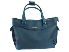 Nine West Laptop Bag Large Purse Tote Bag.  Blue.  Cell Phone Pockets on Sides picture