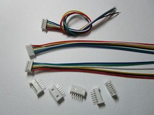 100 sets 1.25mm 6 Pin Male + Female Polarized Connector with 28AWG 5.9inch Leads picture