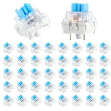 50 Pcs Blue 3 PIN Keyboard Switches Mech Clicky Dustproof Replacement picture