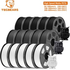 TECBEARS Rapid PETG Filament 600mm/s 3D Printer Filament 1KG 1/5/10 Rolls LOT picture
