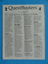 QUESTBUSTERS APRIL 1991 VOL. VIII, #4 WAR ENDS ACTIVISION RELEASES 62 POWS picture