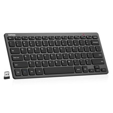 Arteck 2.4G Wireless Keyboard Ultra Slim and Compact with Black picture