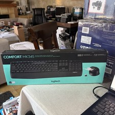 Logitech - Comfort MK345 Full-Size Wireless Keyboard with Mouse - Black  picture