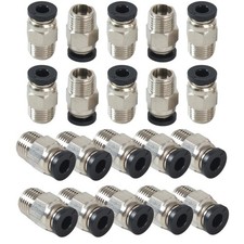 20PCS PC4-M10 Bowden Tube Coupler Male Straight PTFE Tube Push Pneumatic Conn... picture