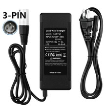 24V 3A Smart AC Adapter Charger For LASHOUT 400W/ 600W/ Electric eBike Power picture