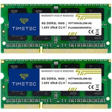 Timetec 16GB KIT(2x8GB) DDR3L/DDR3 1600MHz(DDR3L-1600) PC3L-12800 Non-ECC Unbuff picture