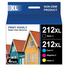 4x T212XL Ink Cartridges Replacement for Epson work with WF-2830 WF-2850 XP-4100 picture
