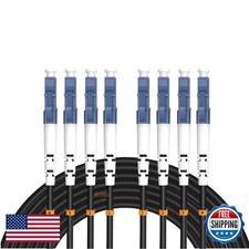 Jeirdus 60M 4 Core LC-LC Outdoor Armored Fiber Optic Cable 9/125 Singlemode picture