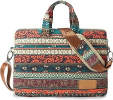New Bohemian 360° Protective Water Resistant Canvas Laptop Shoulder Messenger Sl picture
