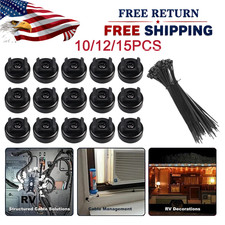 10/12/15Pcs Cable Tie Fastener Clips with Magnetic Mount Base picture