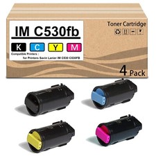4 Pack IM C530fb Toner Cartridge Black Cyan Magenta Yellow Rmanufactured Use for picture