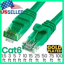 Green Cat6 Patch Cable Ethernet RJ-45 Cat6 Cord Internet LAN Network Wire LOT picture