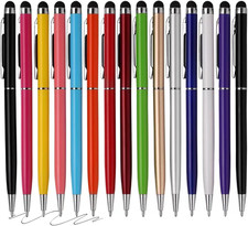 15 Pack 2-in-1 Stylus Pens for Touch Screens & Black Ink Ballpoint Pens picture