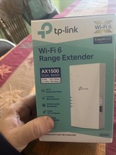TP-Link AX1500 WiFi 6 Range Extender RE500X White Wall Plug 1500 Ft Dual Band picture