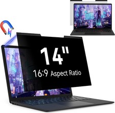 14 Inch Magnetic Laptop Privacy Screen for 16:9 Monitor, Removable Anti-Glare Fi picture