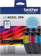 Brother Genuine LC402XL 3PK 3 Pack of High Yield Cyan, Magenta and Yellow Ink picture
