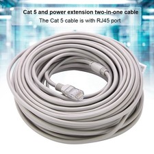 NEW 5M/10M/15M/20M RJ45+DC Ethernet CCTV Cable For IP Cameras NVR System picture