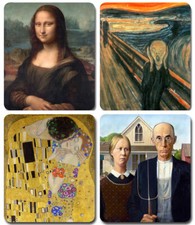 Famous Art Painting ~ Mouse Pad / Mousepad ~ Da Vinci Klimt - Gifts for Artists picture