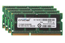 Crucial 16GB RAM 4X 4GB 2RX8 PC3-10600S DDR3 1333Mhz 204Pin SODIMM Laptop Memory picture