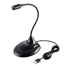 ELECOM PC Microphone Stand Microphone USB Flexible Arm Mute Button LED Light picture