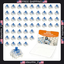 Mechanical Keyboard Switches 50 Pack Blue Clicky Tactile for DIY Gaming & Typing picture
