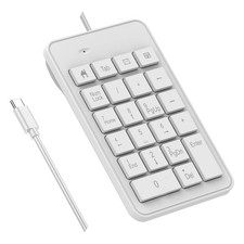 Wired USB Number Pad - 23 Keys Numeric Keypad Upgraded 10 Key USB Keyboard Fi... picture
