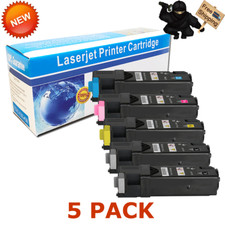 5 PK 2130 Color Black Toner Cartridge Set for the Dell 2130cn 2135cn 2130 2135 picture