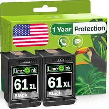 2 pk 61XL Black Ink cartridge for HP ENVY 4500 4501 4502 4504 5530 Deskjet picture