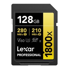 Lexar 128GB Professional 1800x UHS-II SDXC Memory Card (GOLD Series, 2-Pack) picture