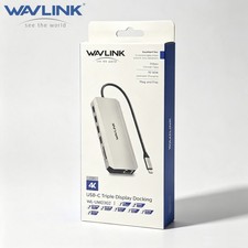 WAVLINK USB C Docking Station Dual HDMI 12 in 1 Triple Display USB C Hub 4K DP picture