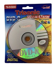 TS-DVD222 Trisonic 120 Min Video 4.7 GB of Data 2 Pack NEW picture