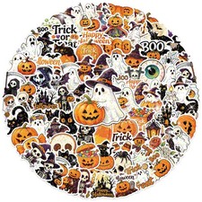100 PCS Giata Glitter Holographic 1.7-2.3 inches, White Orange Black picture