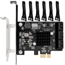 PCIe 3.0 x1 To 6Port SATA Expansion Card ASM1166 6Gbps AHCI Adapter Desktop picture