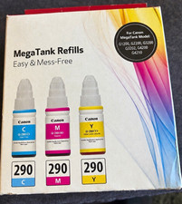 Canon MegaTank GI-290C/M/Y Ink Refill Bottles Cyan/Magenta/Yellow G1200+ picture