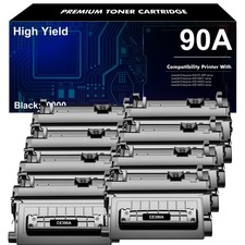 8PK Black CE390A 90A Toner for HP LaserJet Enterprise 600 M601dn M601n M602dn picture