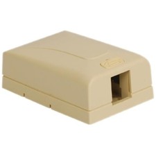 ICC 1-port Elite Surface Mount Box - 1 x Socket(s) - Ivory (ic108sb1iv) picture