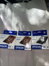 3 New EPSON T020 201  + COLOR Plus Blk INK CARTRIDGE. Expired Gtd. . 3 Boxed picture